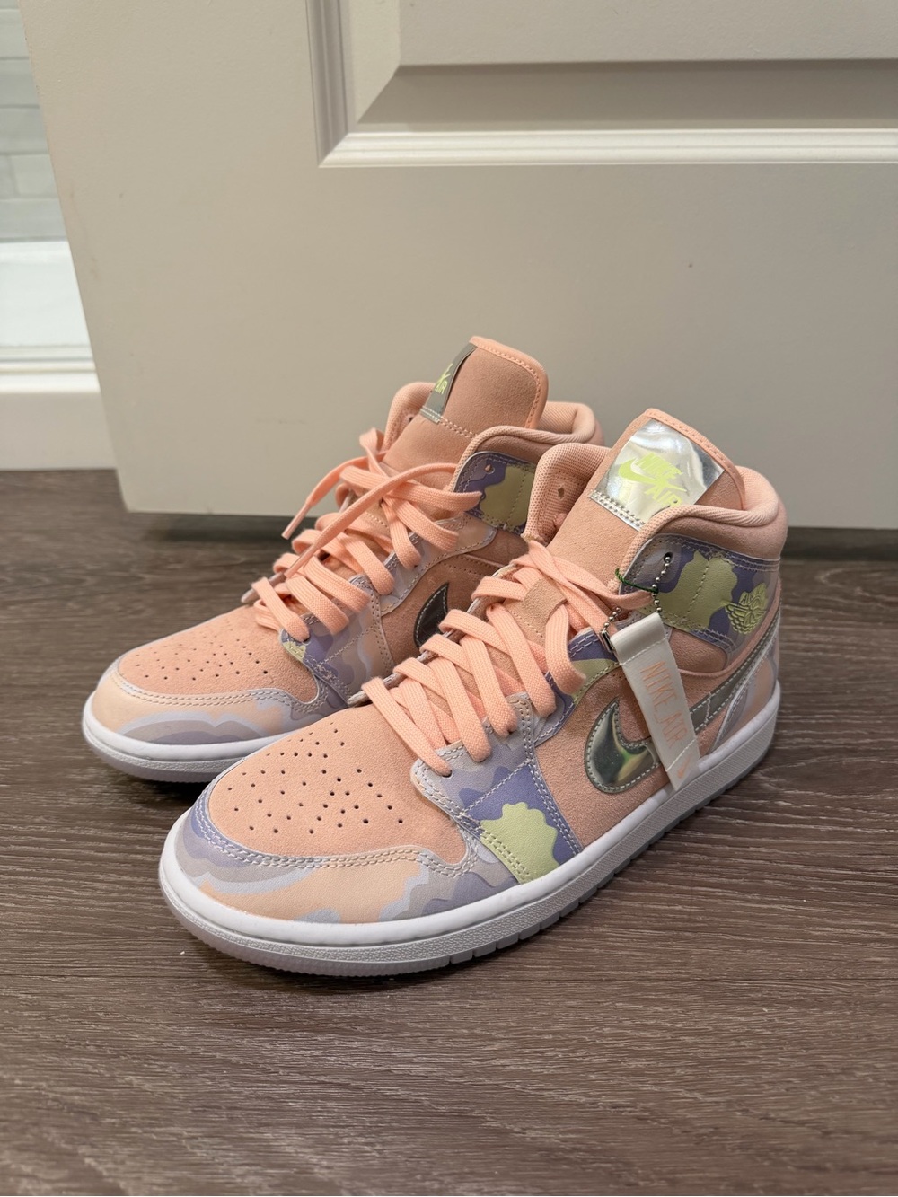 Nike Air Jordan 1 Pink & Lavender Camo High-Top Sneakers